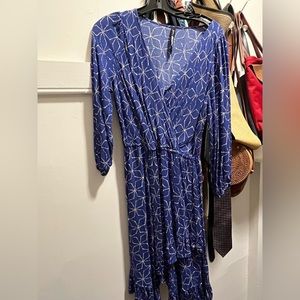 Blue dress with asymmetrical hem by Tracy Reese